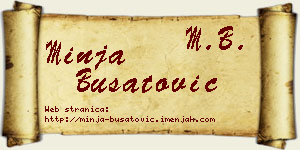 Minja Bušatović vizit kartica